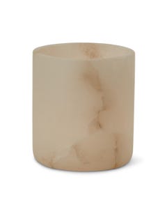 Kerzenhalter Alabaster 12x11cm Weiß