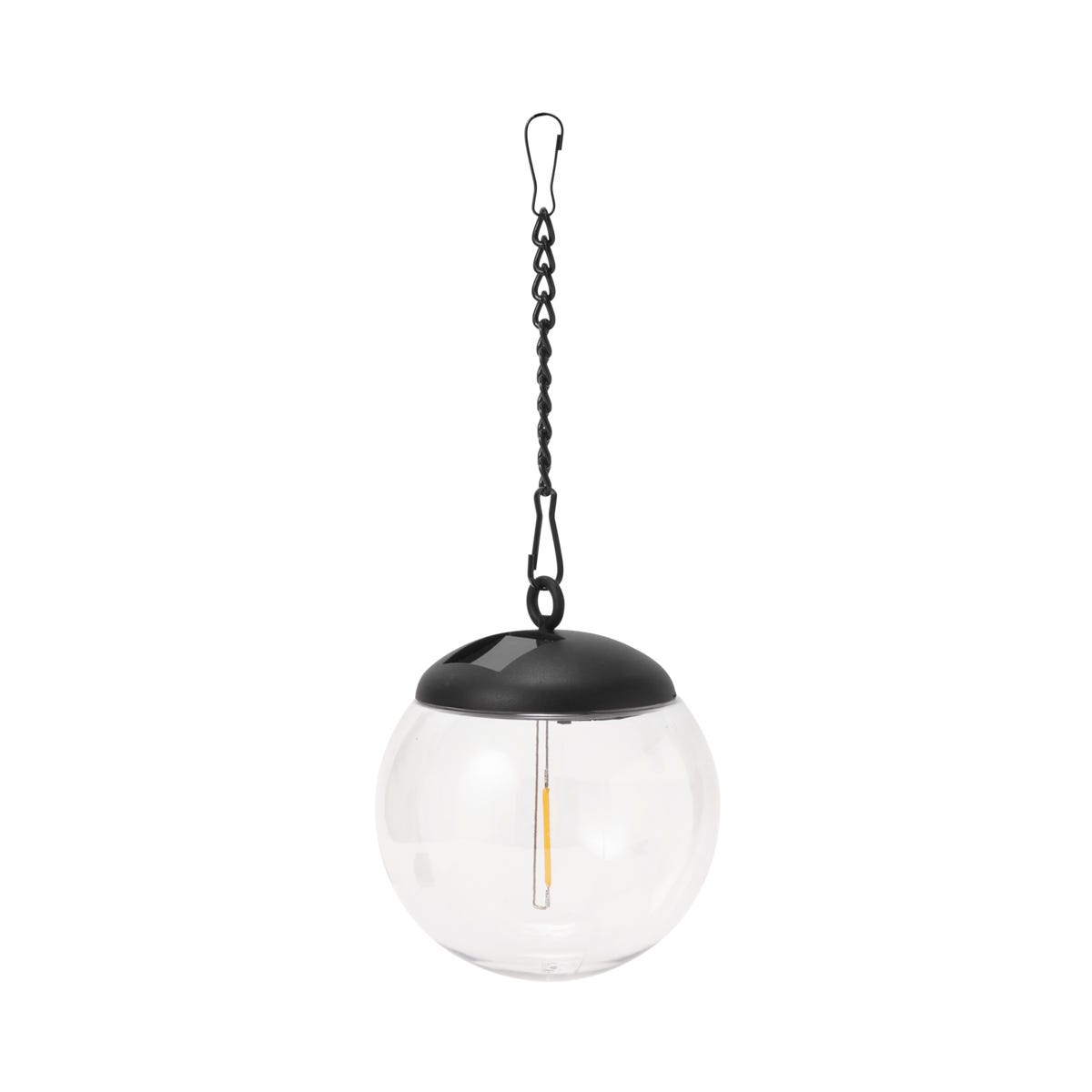 Solcellslampa Glob LED 3-p Svart