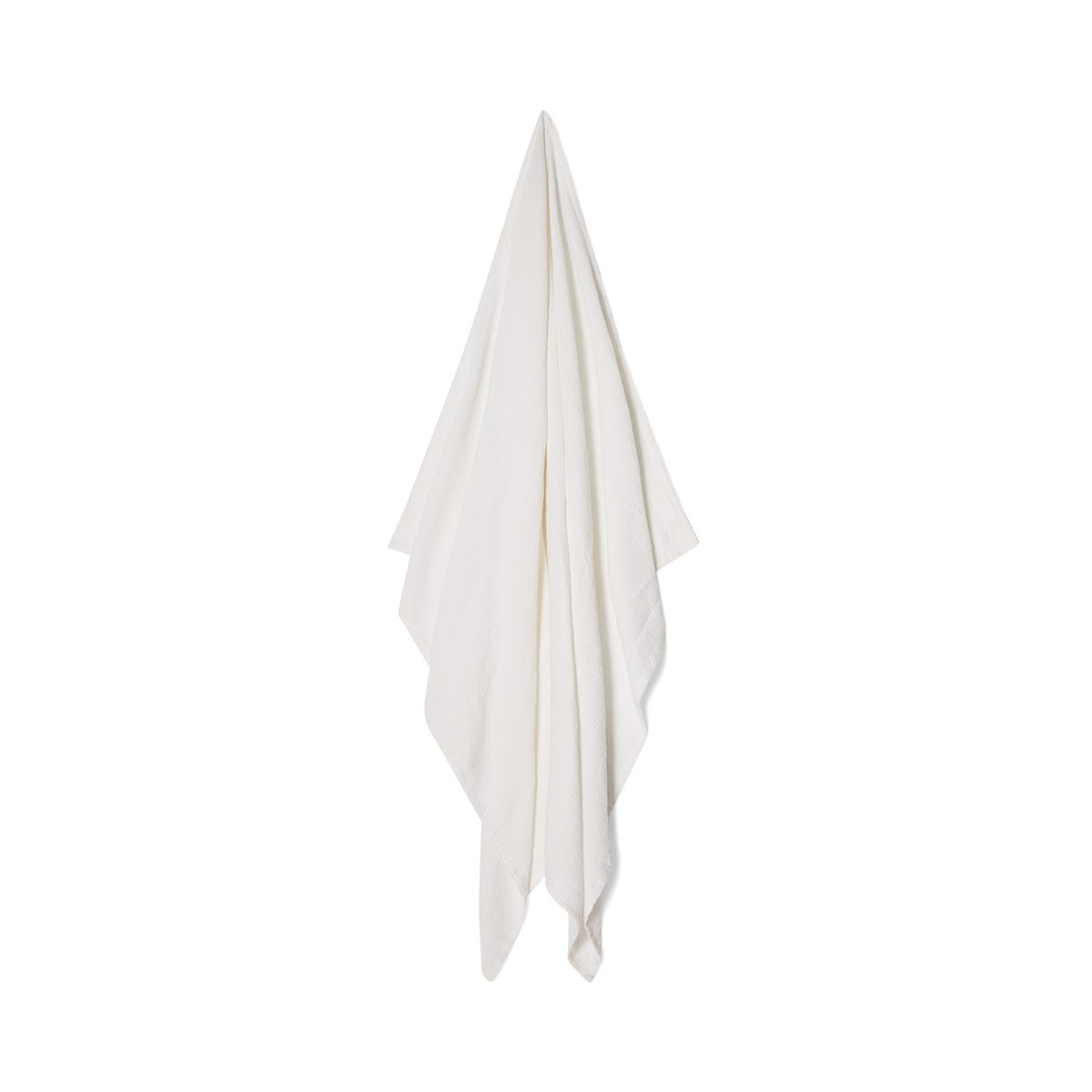 Handduk Våffla 100x150cm Bomull Bambu Vit