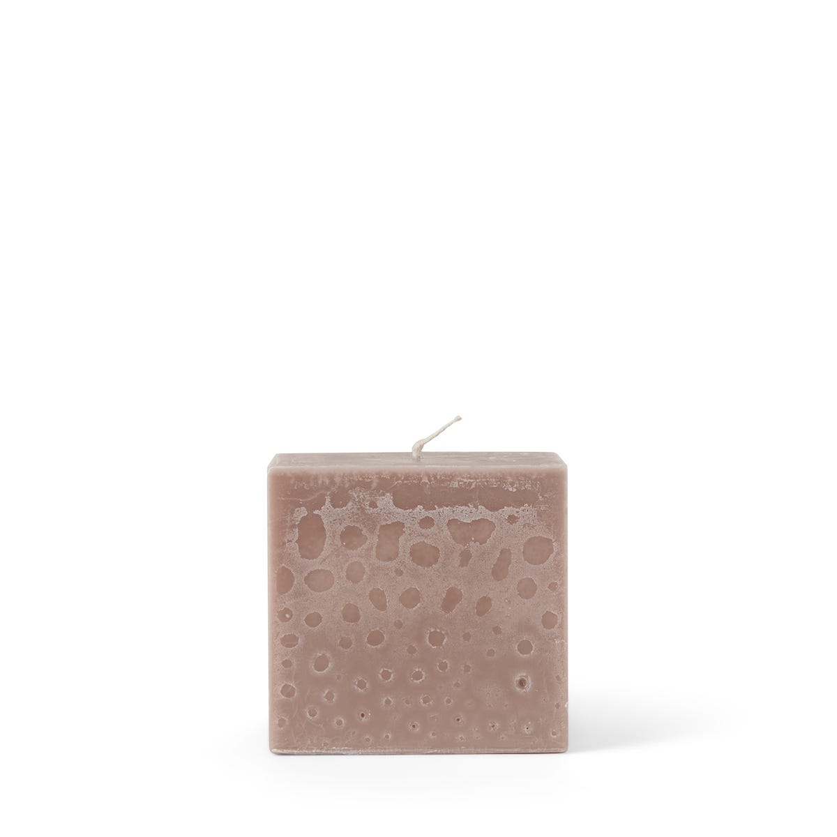Blockljus Stearin Kub 8x8cm Beige