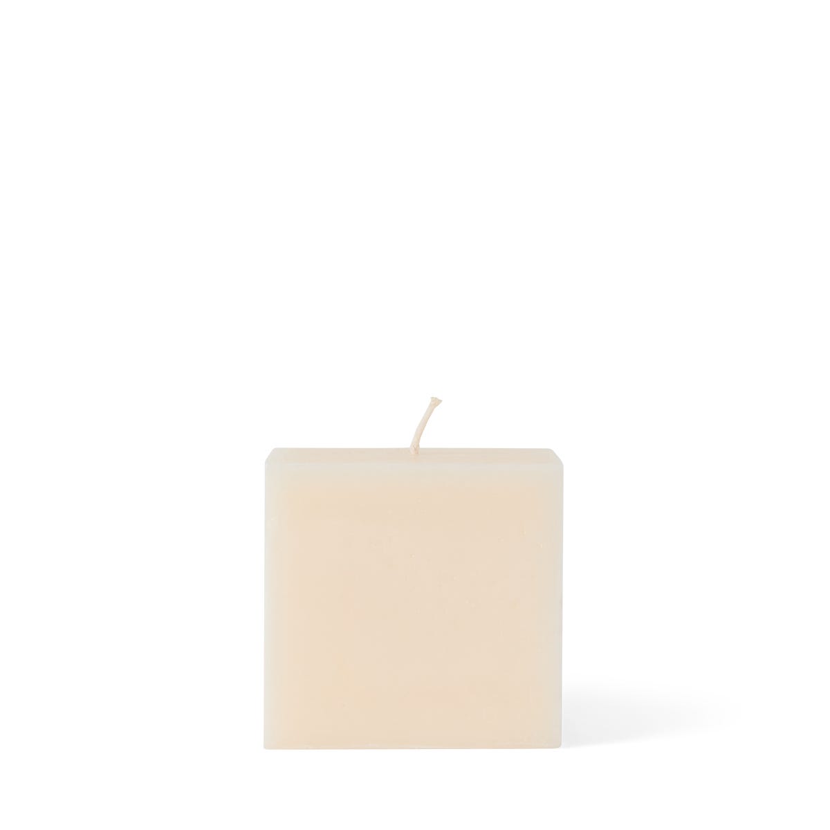 Blockljus Stearin Kub 8x8cm Vit