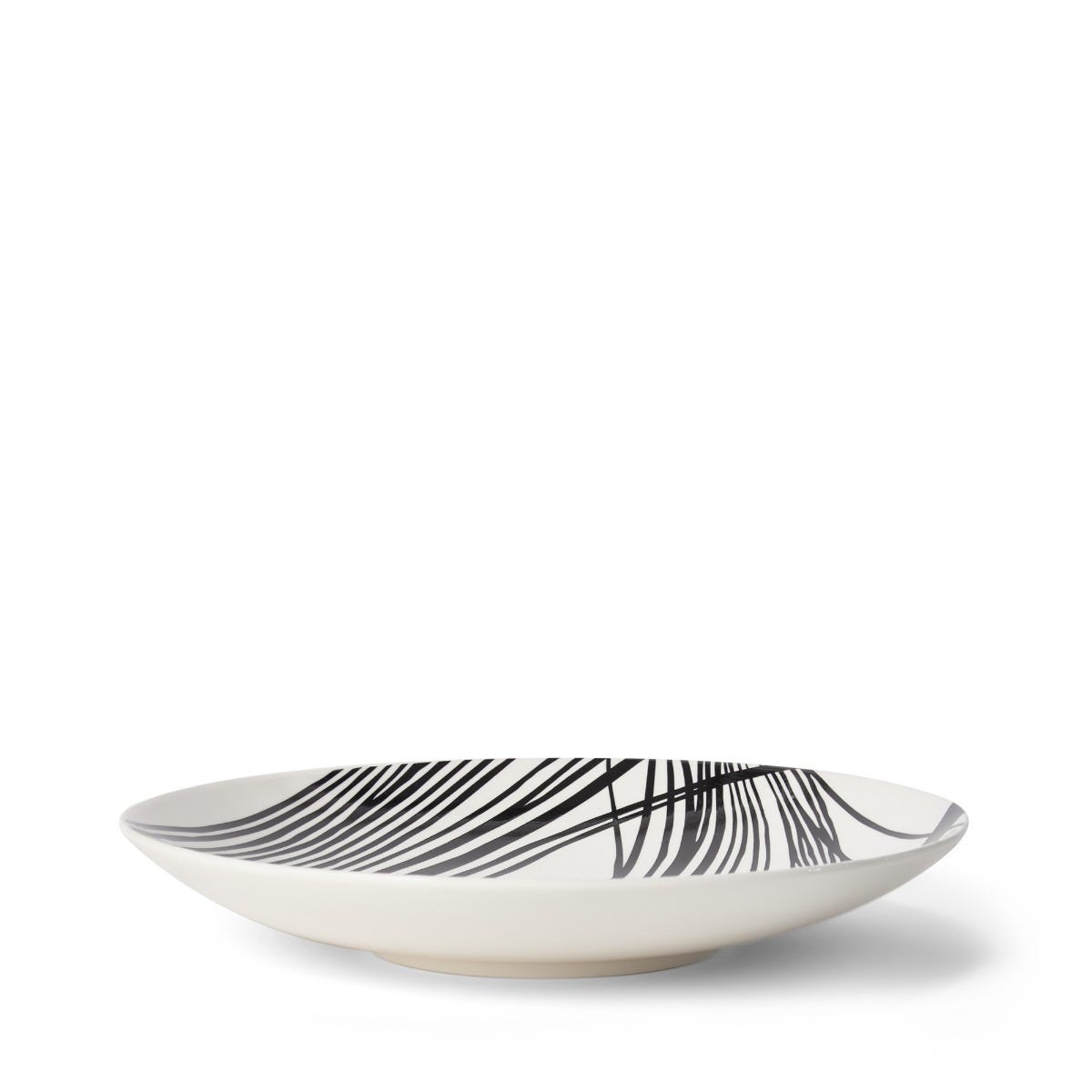 Serveringsskål Lines 33cm Stengods Svart