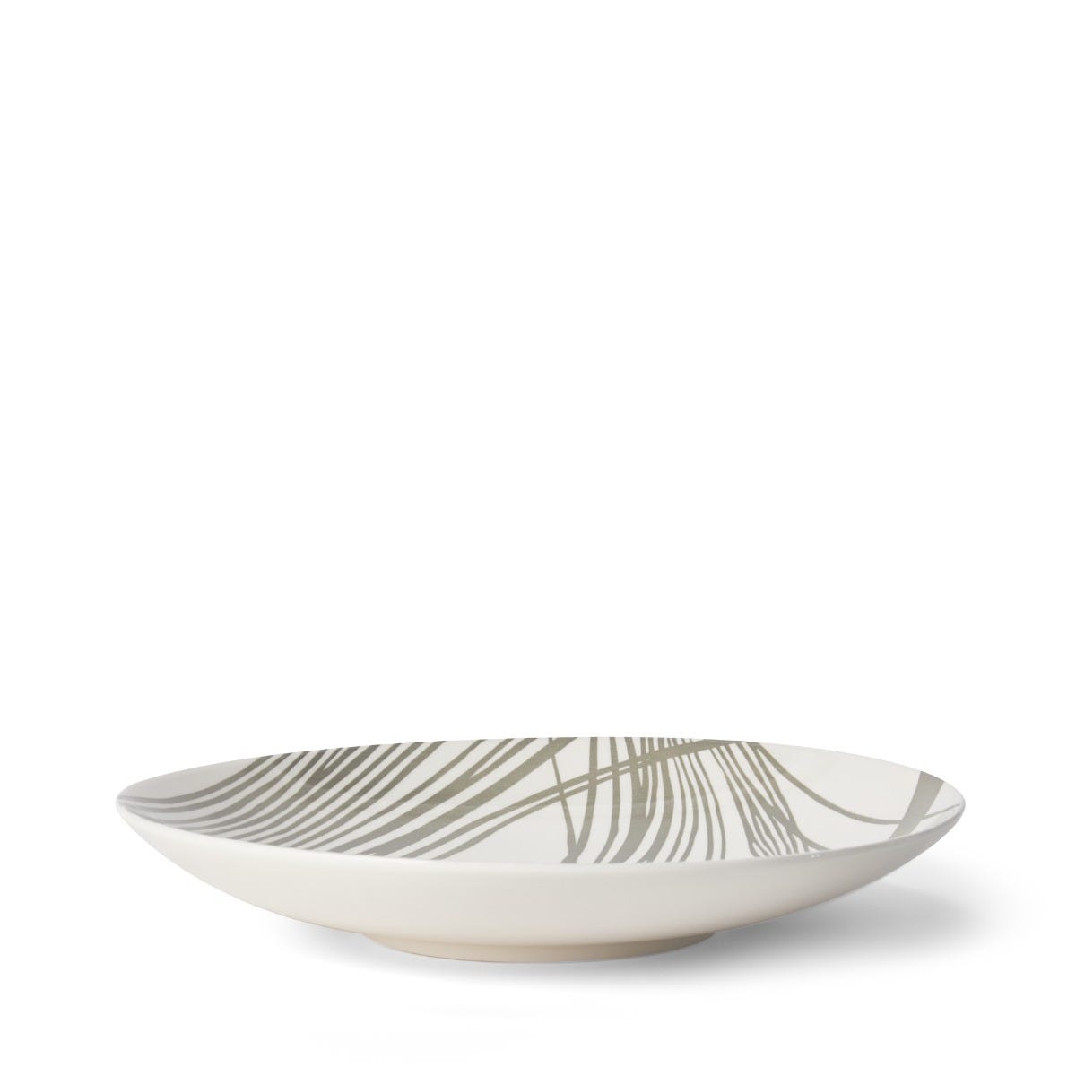 Serveringsskål Lines 33cm Stengods Grön