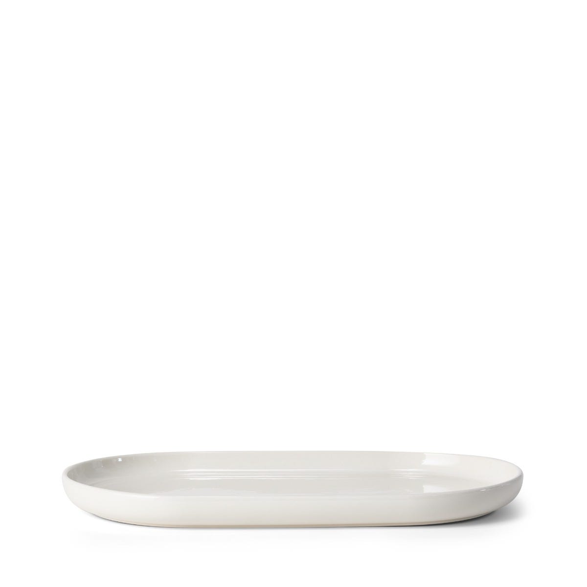 Fat Serve Oval 34cm Stengods Vit