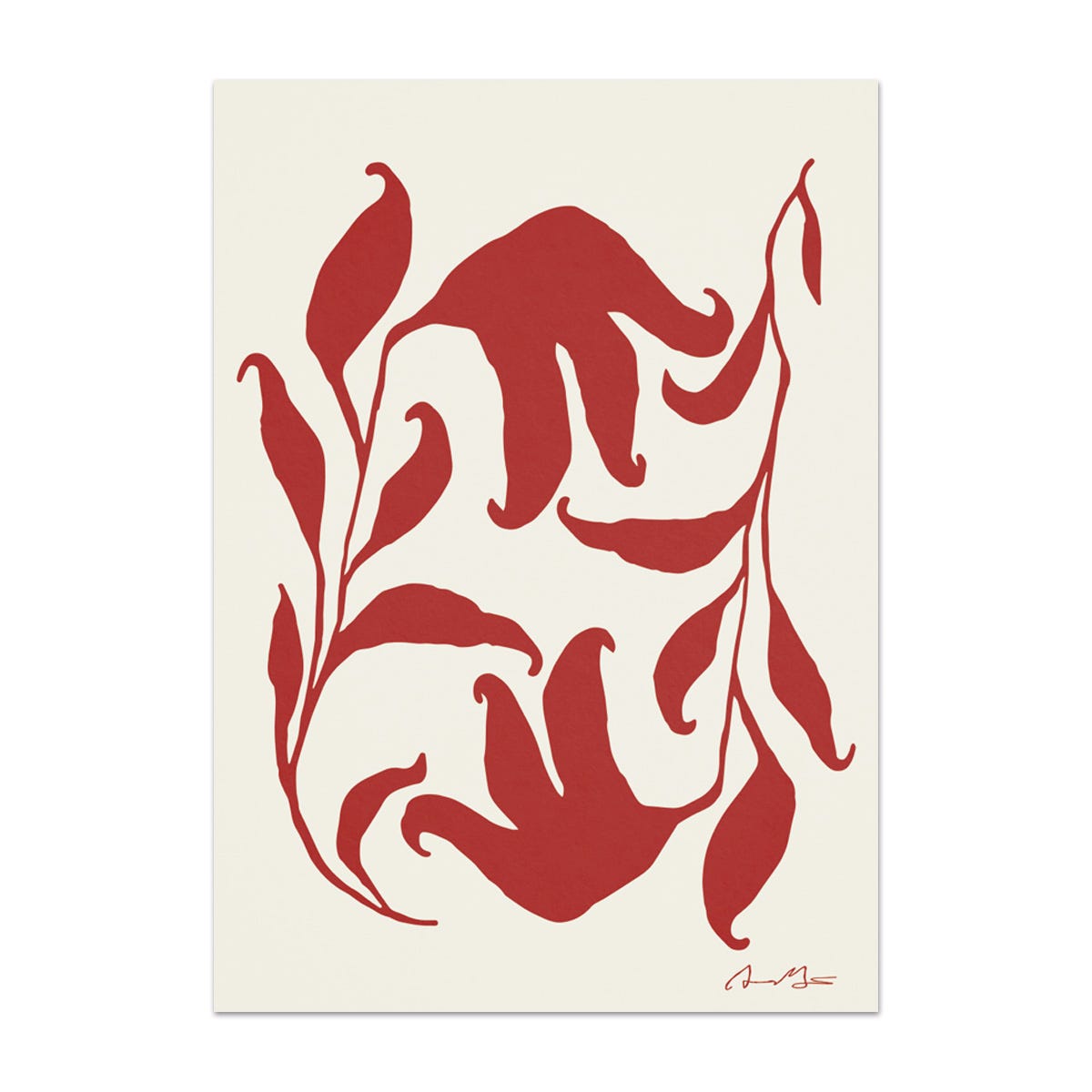 Poster Anna Mörner Högtidsblomster 50x70cm Vit