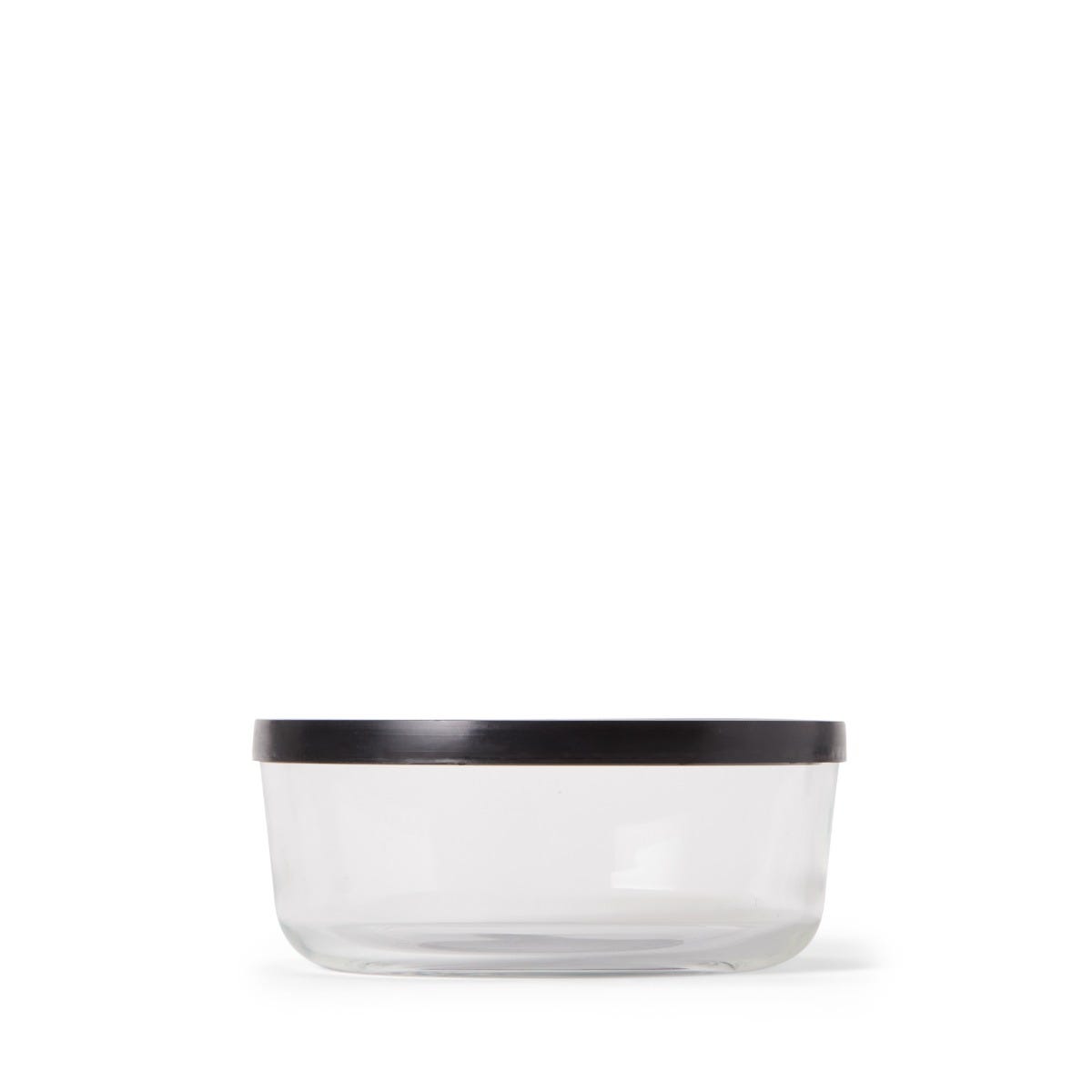 Burk Glas Lock 1,45L Låg Svart