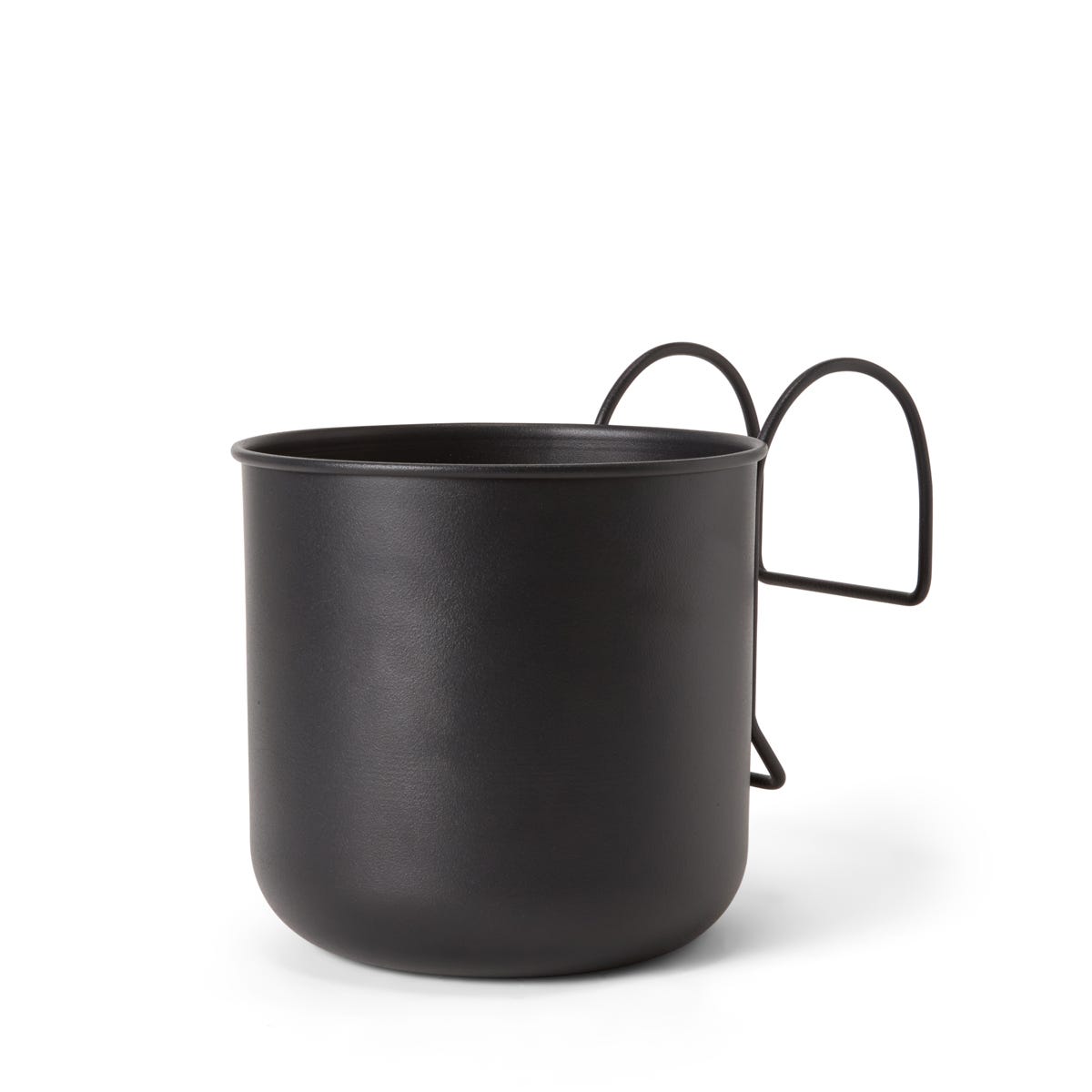 Granit Kruka Hängande Metall 16cm Svart