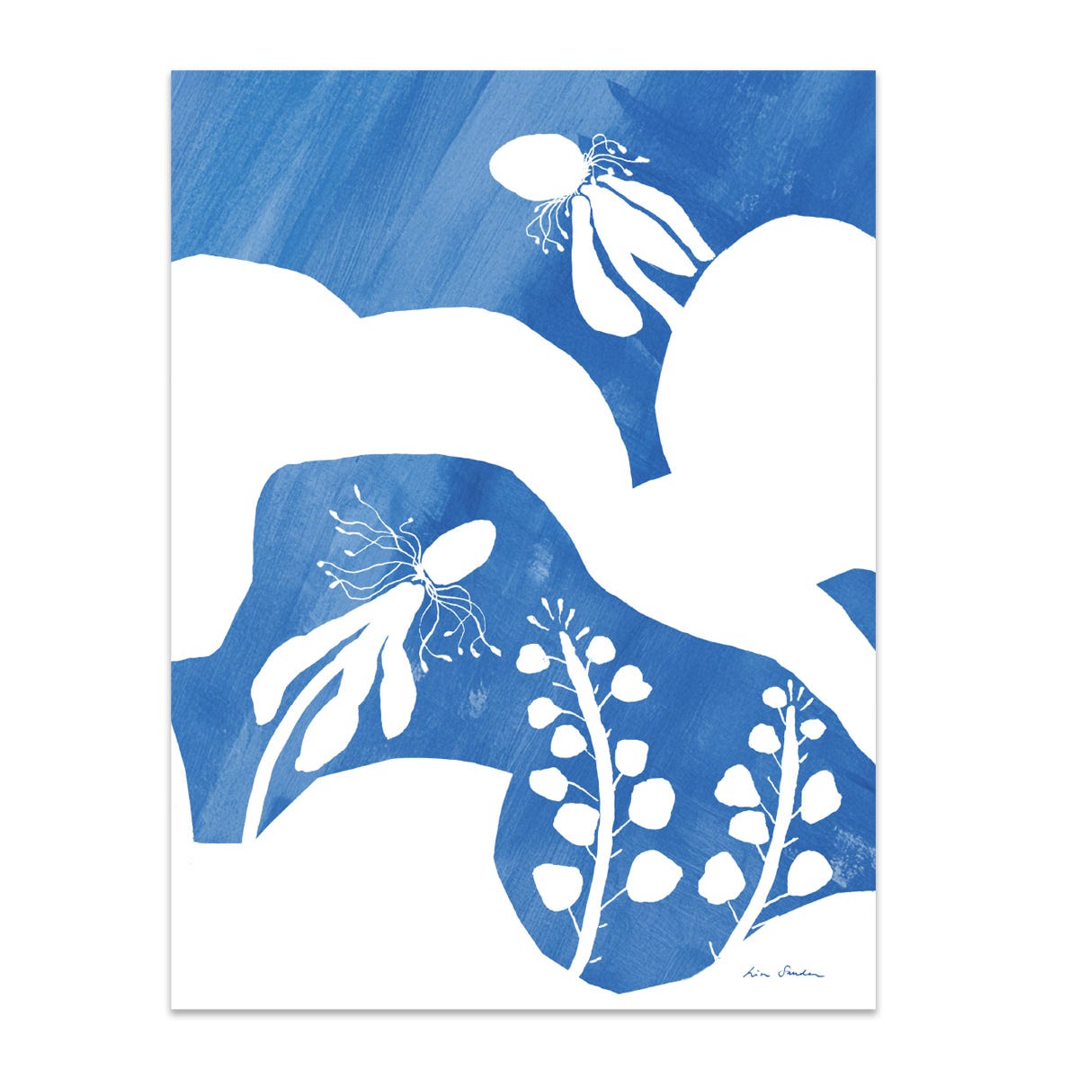 Poster Lisa Sander Blue Detail 30x40cm